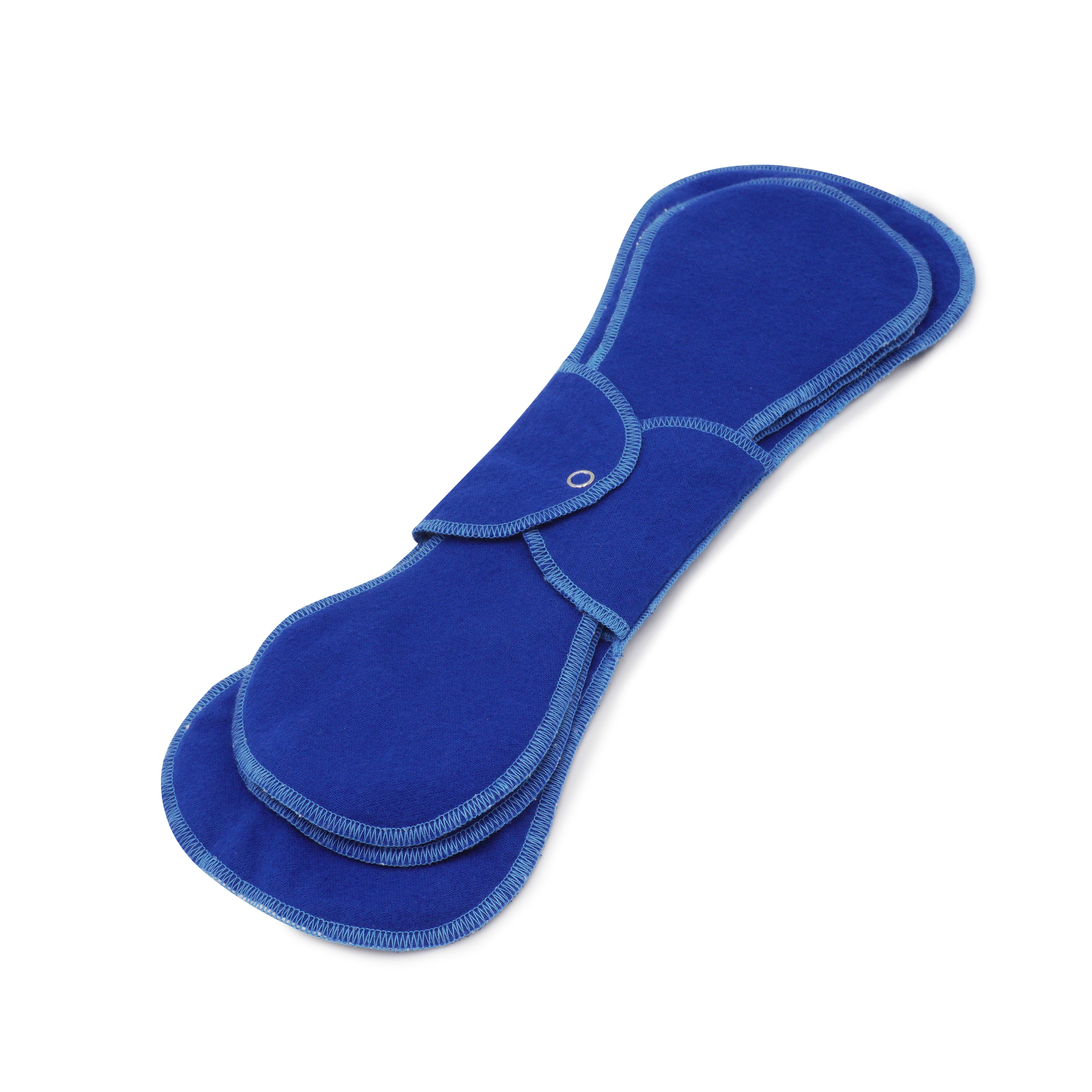 GladRags Night Pad Plus in Royal Blue — extra-long extra-absorbent reusable cloth pad for heavy overnight flow