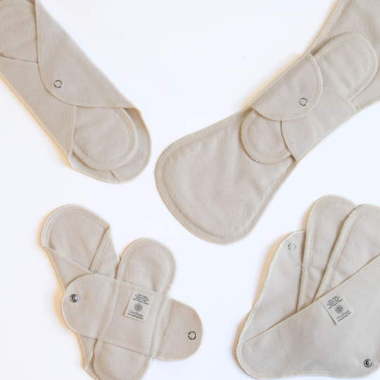 Individual LadyWear Quick-Dry Cloth Menstrual Pads Natural Undyed Co, Best  Cotton Menstrual Pads