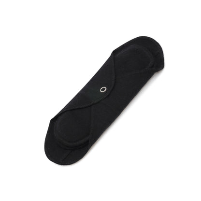 GladRags Day Pad in Black — reusable cotton cloth menstrual pad with two inserts