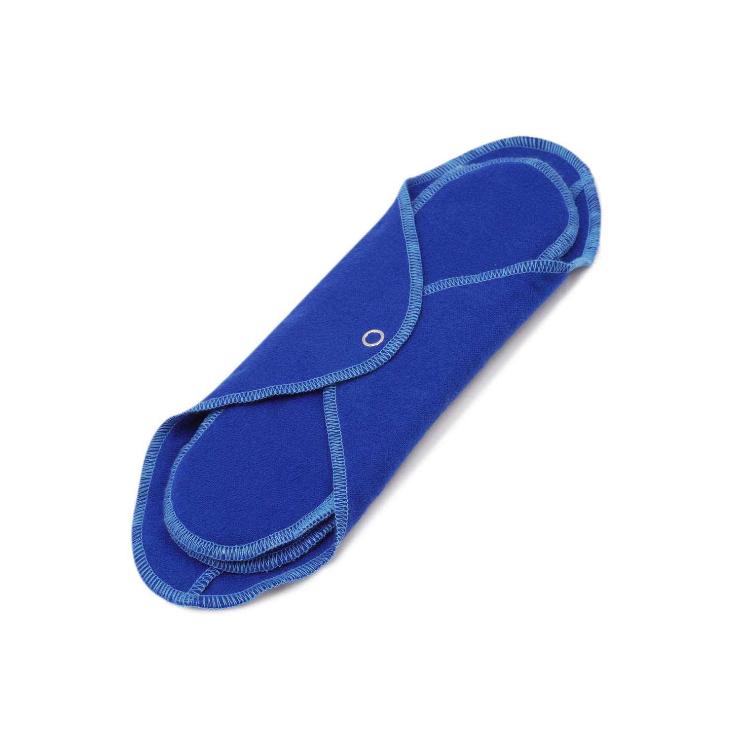 GladRags Day Pad Plus in Royal Blue — longer reusable cotton cloth pad for extended coverage