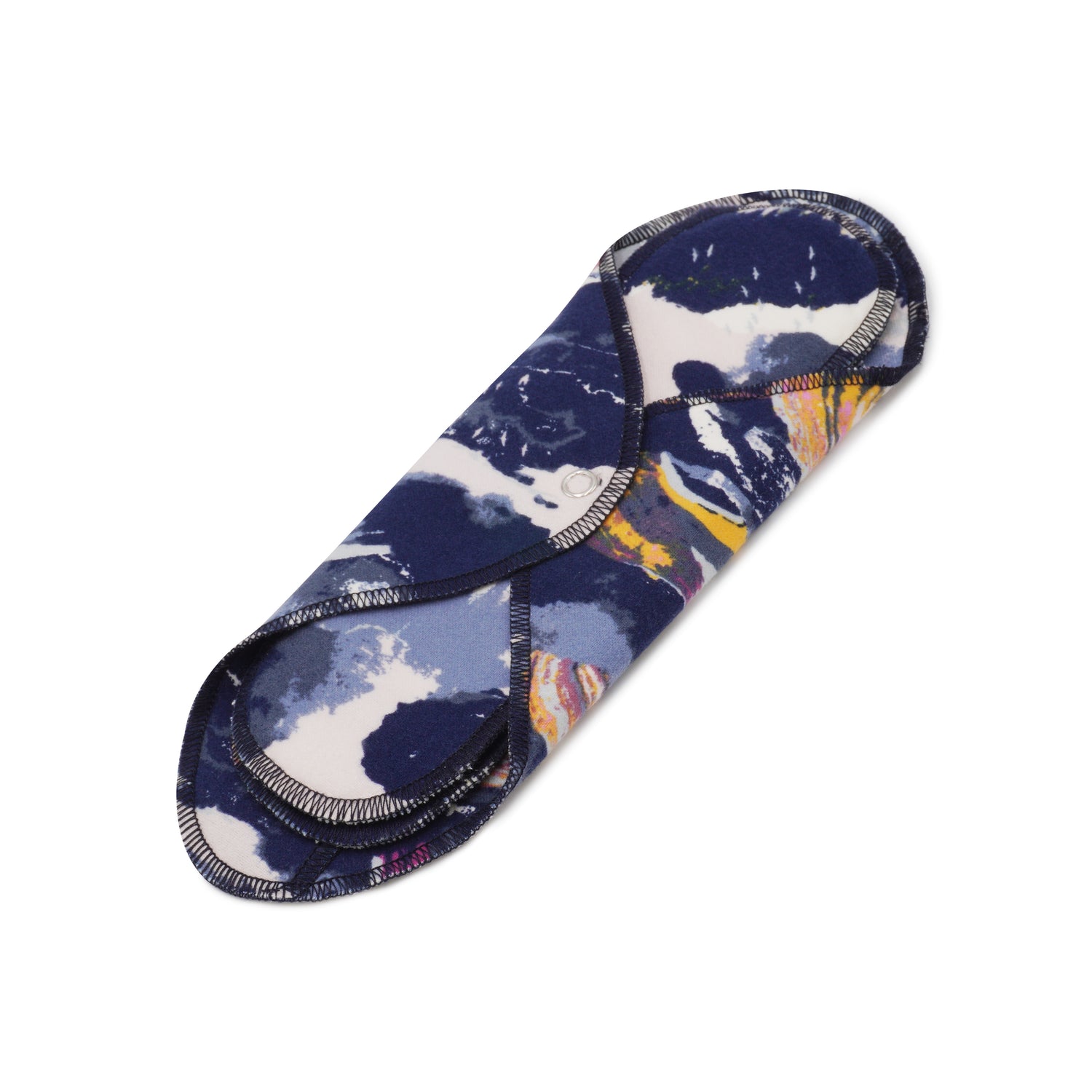 GladRags Day Pad Plus in Cascadia — longer reusable cotton cloth pad for extended coverage