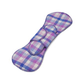 GladRags Night Pad in Veri Peri Plaid — long reusable cotton pad for overnight period protection
