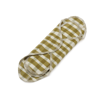 GladRags Day Pad in Moss Maze — reusable cotton cloth menstrual pad with two inserts