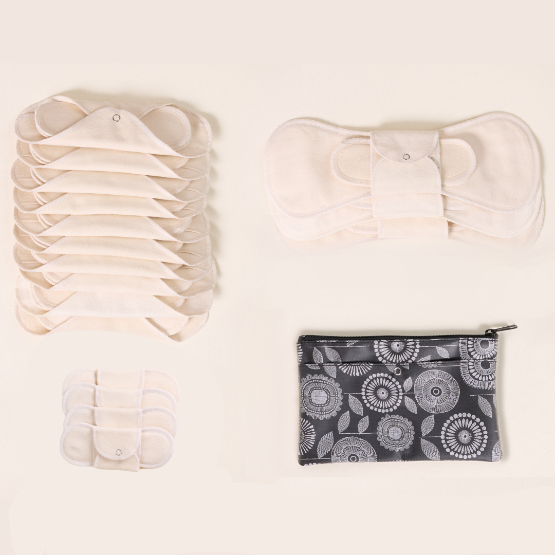 GladRags Deluxe Cloth Pad Kit - cover your full cycle