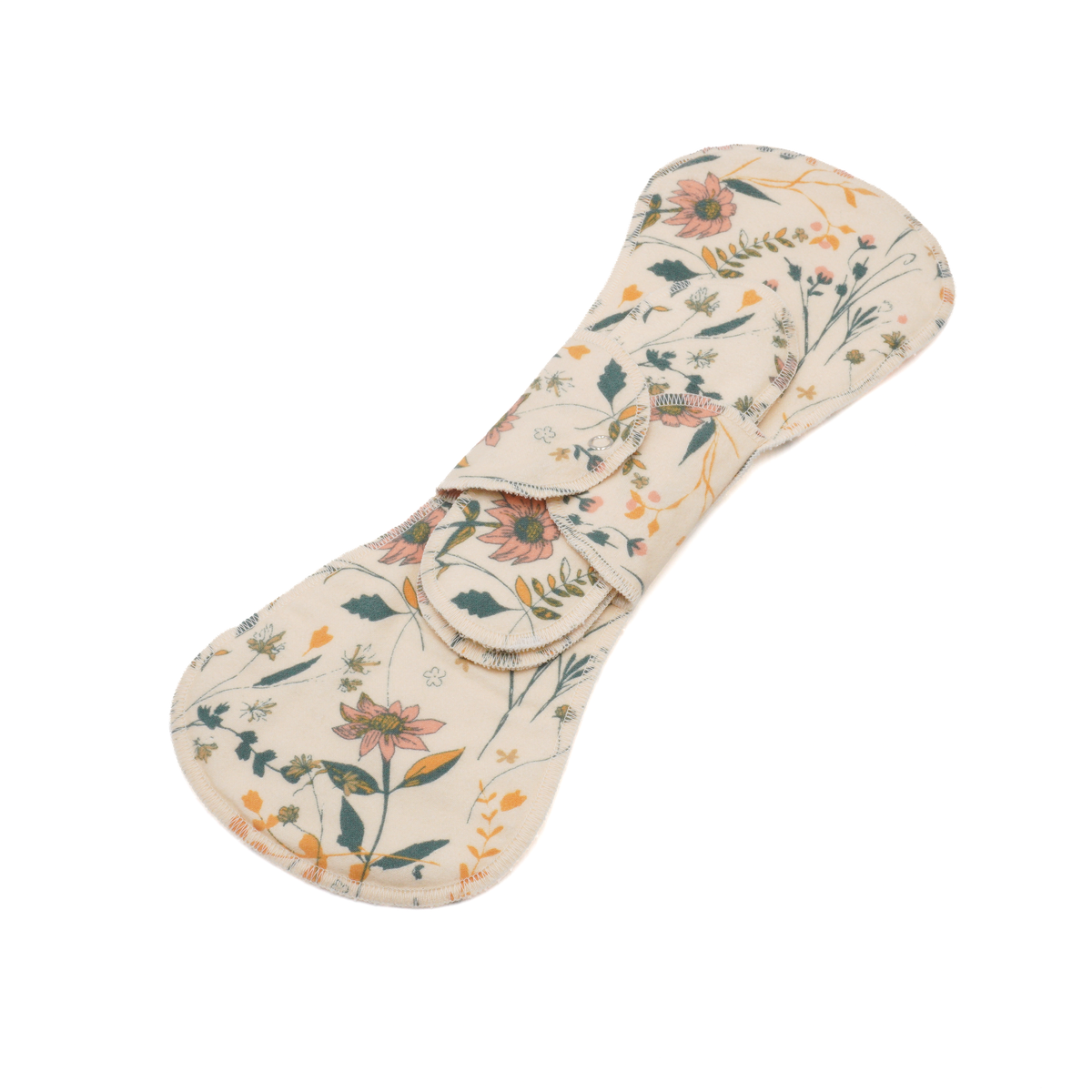 GladRags Night Pad in Breeze — long reusable cotton pad for overnight period protection