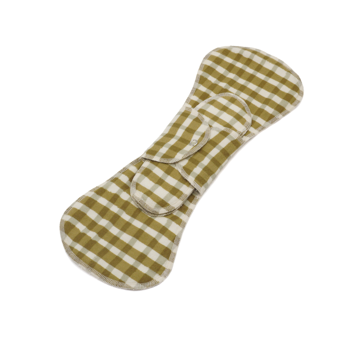 GladRags Night Pad in Moss Maze — long reusable cotton pad for overnight period protection