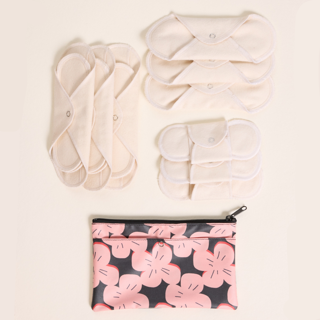 GladRags Light Flow Kit - slim, absorbent cloth pads
