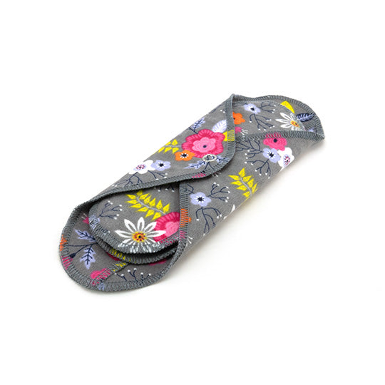 GladRags Day Pad in Wildflower — reusable cotton cloth menstrual pad with two inserts